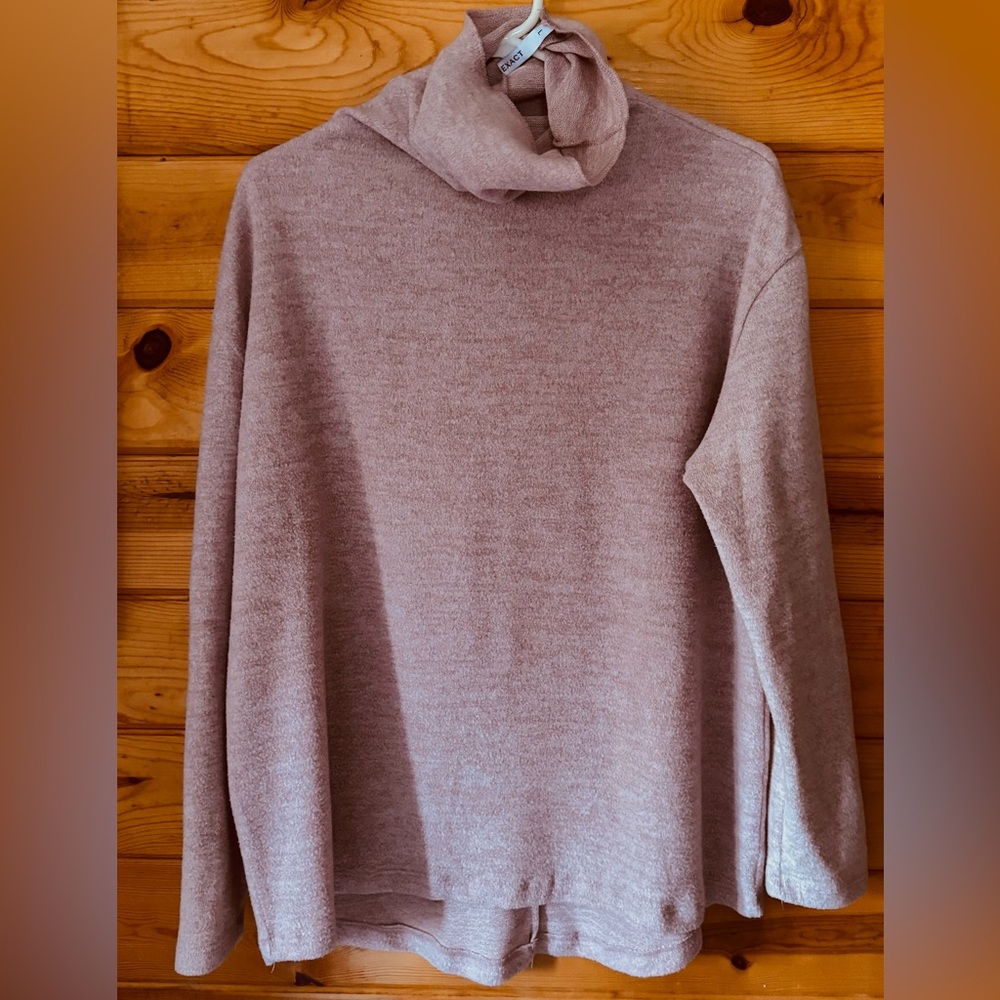 Soft Dusty Rose Turtleneck Sweater